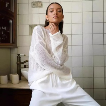 Лонгслив AS BRAND Нет белый
