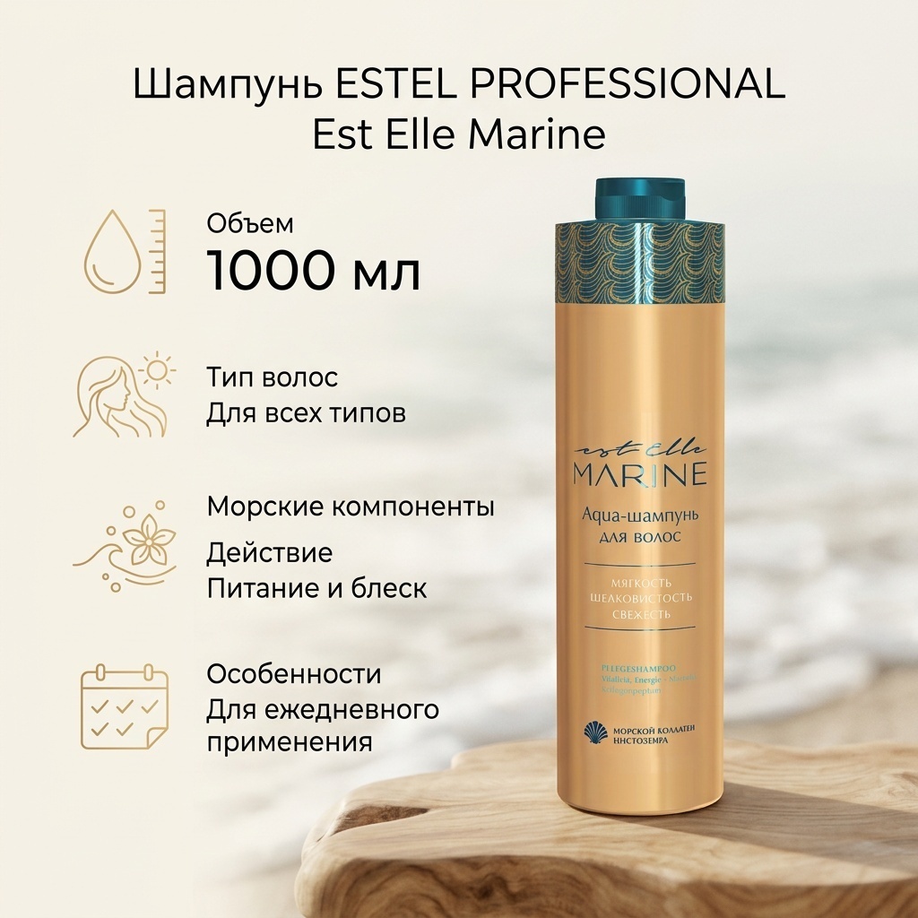 ESTEL PROFESSIONAL Est Elle Marine шампунь 1000 мл