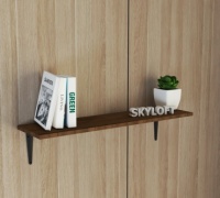 Полка Sky Loft Горизонт, 80х20x16 см, черный, коричневый