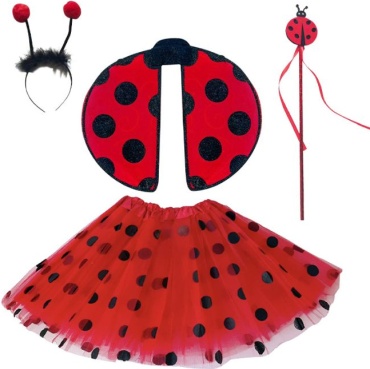 Advance Play костюм Божья Коровка для девочки 🐞 юбка 28 см + крылья + ободок и палочка для карнавала