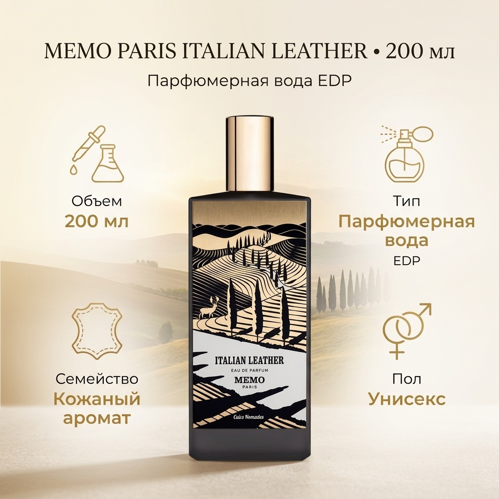 Memo Italian Leather парфюмерная вода EDP 200 мл, унисекс