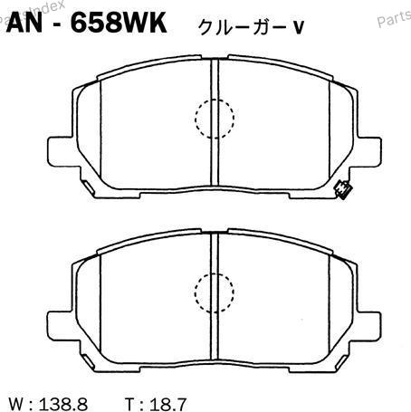 AKEBONO Колодки Тормозные Дисковые AN658WK