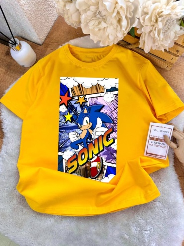 Футболка Соник комикс Sonic TMH_TREND.KZ желтый