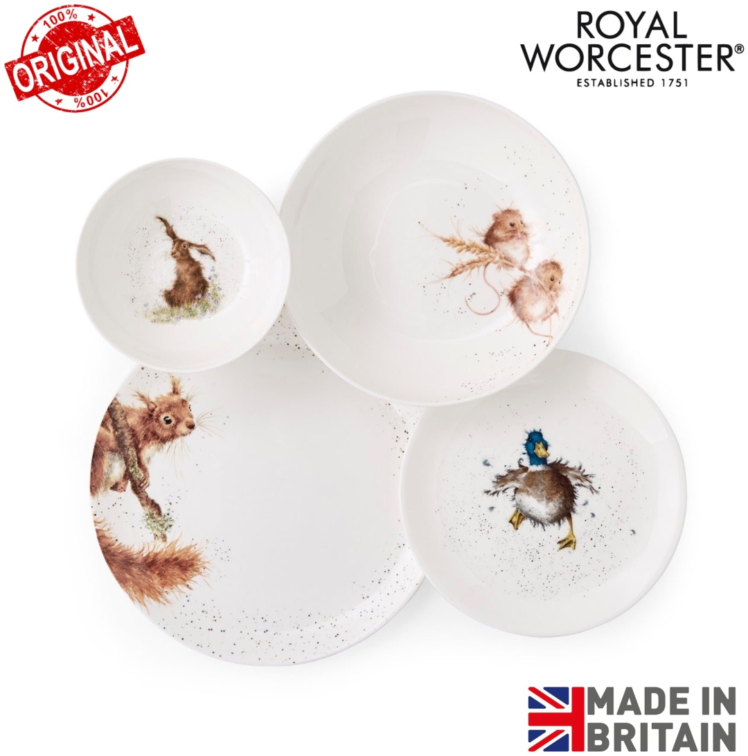Сервиз на 4 персоны ROYAL WORCESTER Wrendale Designs, предметов: 16, столовый, костяной фарфор