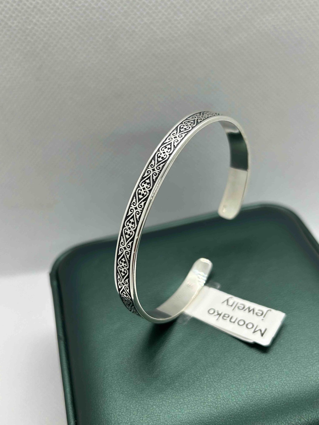 Moonako Jewelry Браслет ою шырмауық длина 20 см, вес 13 г серебро, плетение обод