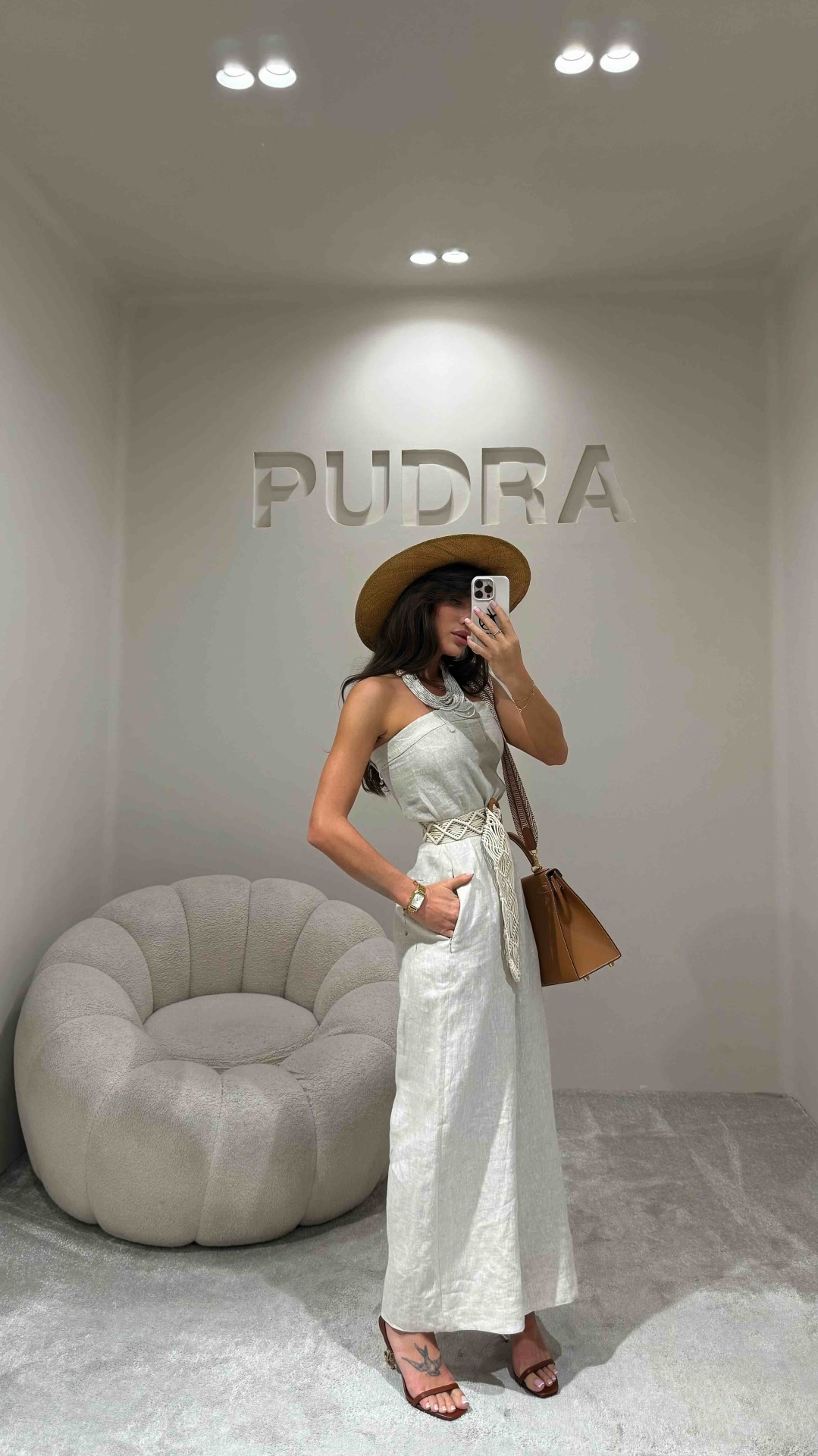Комбинезон с брюками Pudra_kz бежевый