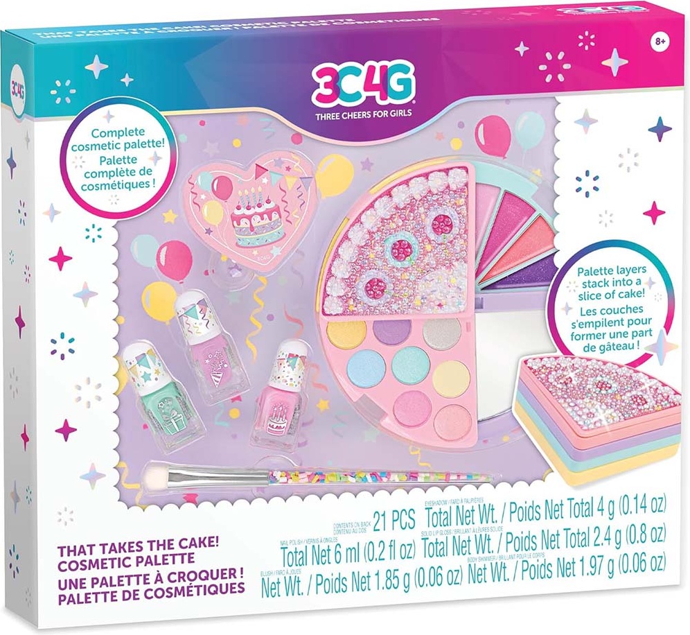 Make It Real Набор That Takes the Cake! Cosmetic Pallet блеск, набор, тени, румяна, лак для ногтей, глиттер 8+ 6 мл