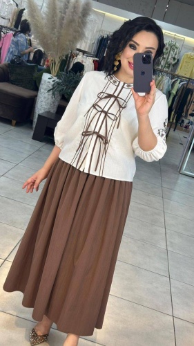 Костюм деловой FASHION коричневый