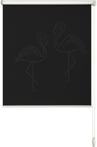 Roll Print Перфорированные ролшторы черный 150x150 см