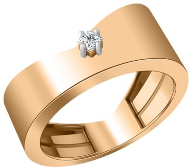 Кольцо Miras Gold 08-119107 размер 18 вес 1.91 г золото, фианит