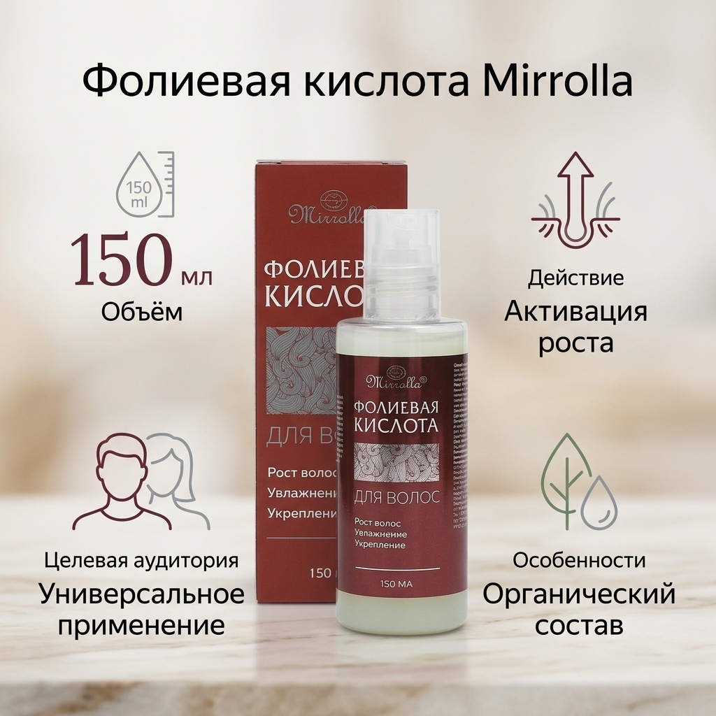 Mirrolla Фолиевая кислота эссенция 150 мл
