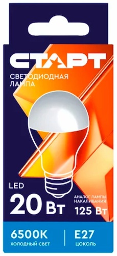 СТАРТ 20W E27, светодиодная, холодный белый