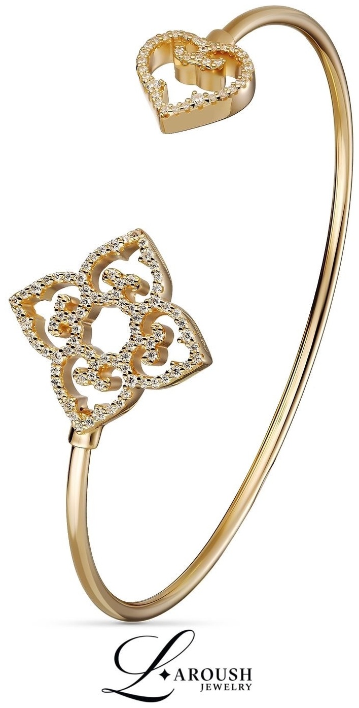 Laroush Jewelry МО 55930-0002-GOLD длина 18 см, вес 9.8 г серебро, плетение отсутствует