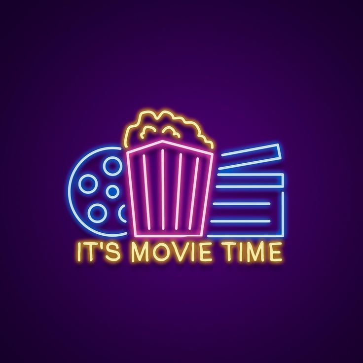 Неоновая вывеска настольный Kino Room, желтый, розовый, синий