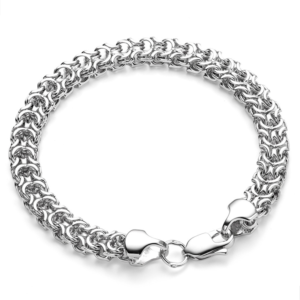 Lucente Silver BRA-LU-925-4547565-19 длина 19 см, вес 17.76 г серебро, плетение рамзес