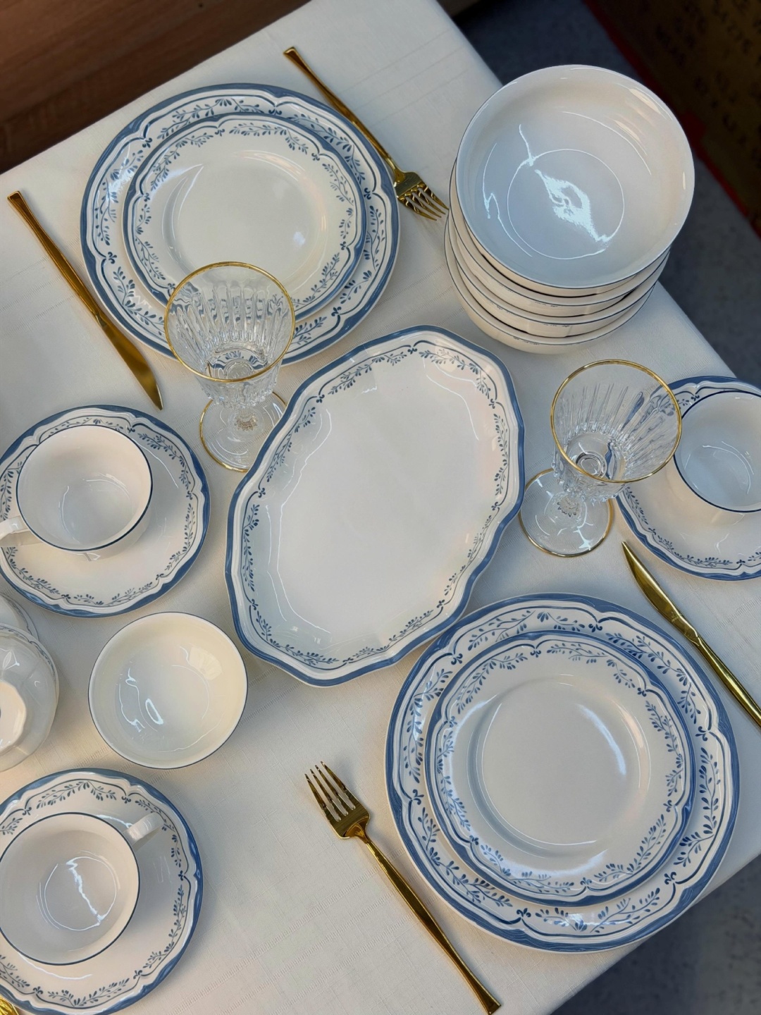 Сервиз на 6 персон AL BARAKAT Blue Heritage, предметов: 40, чайно-столовый, фарфор