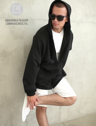 Толстовка Urban Outfit однотонный черный, пудра
