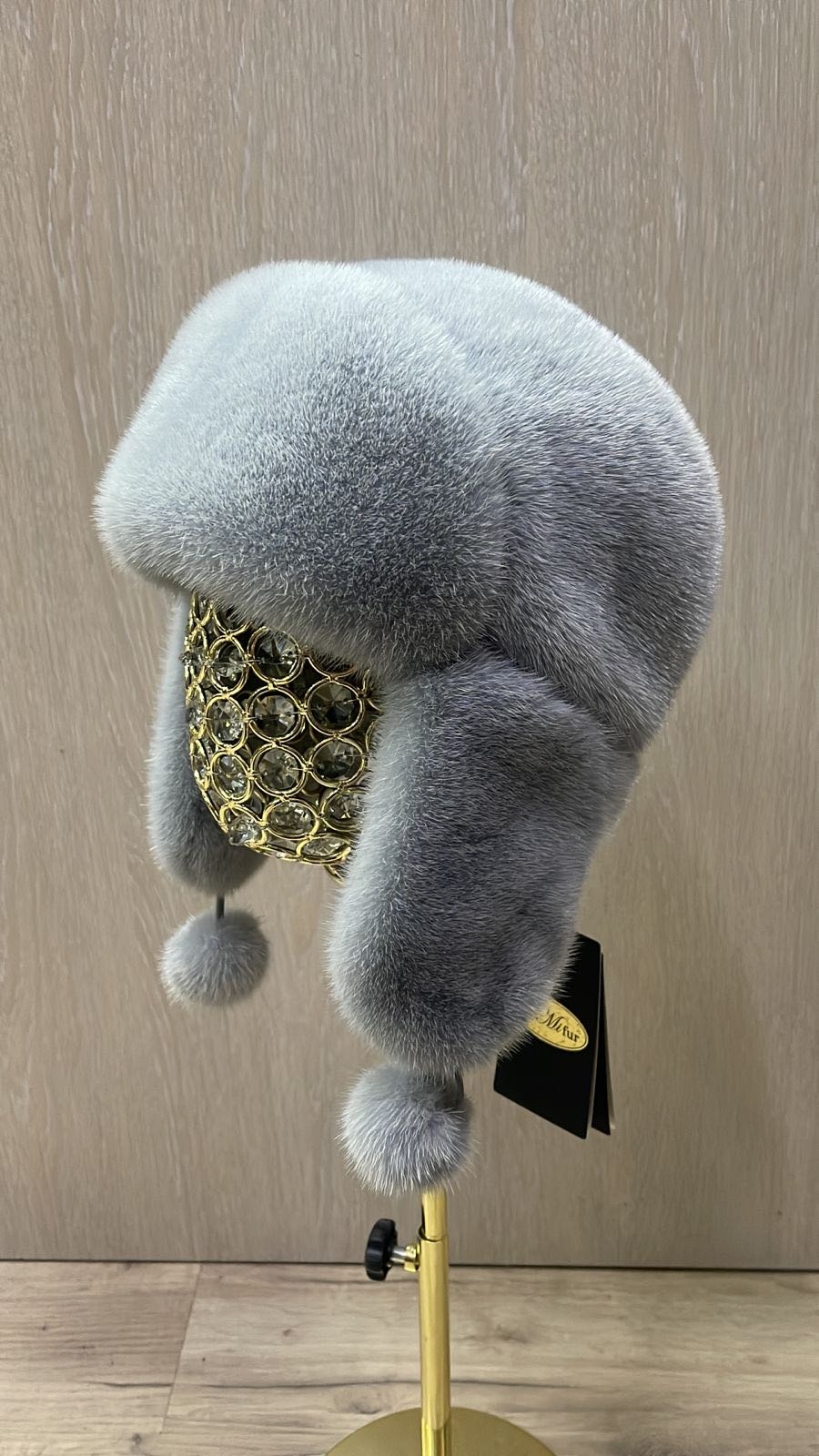 Ушанка SemiFur размер 56, 57, 58, 59, светло-серый