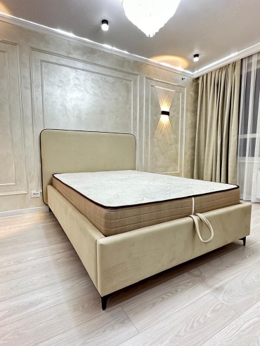 Кровать ModiHome Гармония полутораспальная, 120x200 см (без матраса, без подъёмного механизма) светло серый