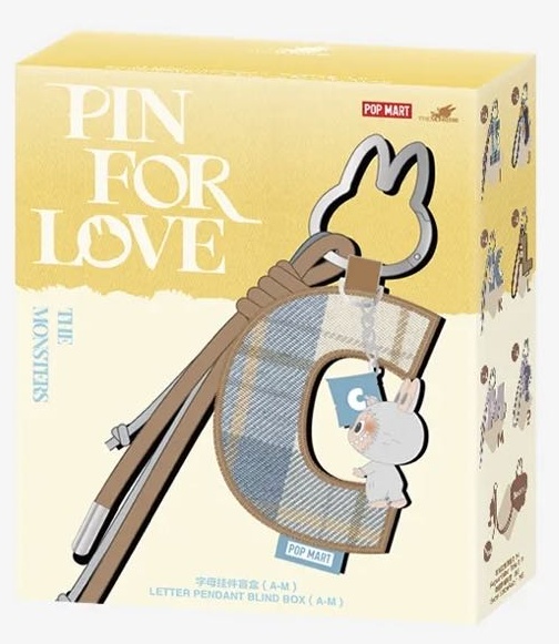 Брелок POP MART Pin for love Labubu 6 металл, текстиль 1 шт