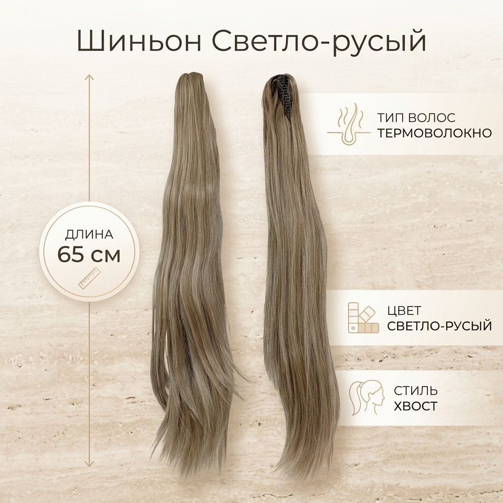 Шиньон светло-русый женский