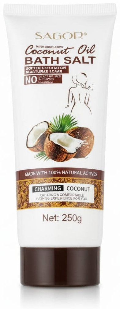 SADOER скраб Nourishing Coconut Oil Bath Salt с кокосовым маслом для тела 250 г
