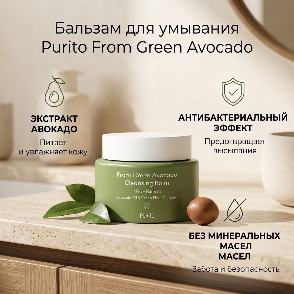 Purito From Green Avocado бальзам 100 мл
