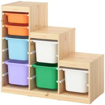Детский стеллаж IKEA TROFAST , 99x44x91 см, мультиколор