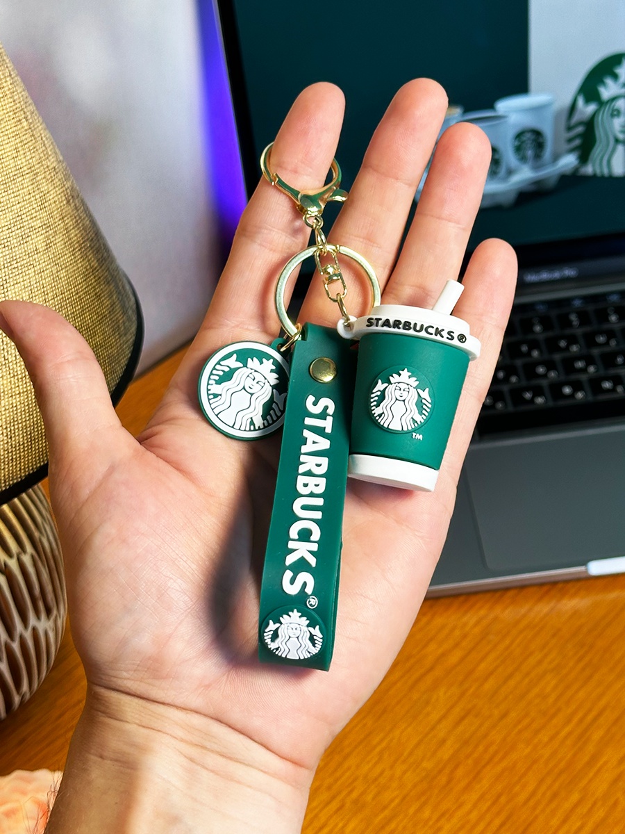 Брелок Starbucks металл, силикон 1 шт