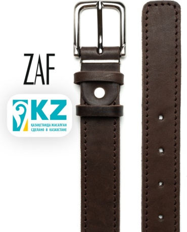 Ремень ZAF Leather натуральная кожа 115 см коричневый