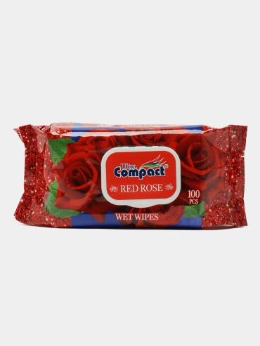 Влажные салфетки Ultra Compact Red rose 100 шт