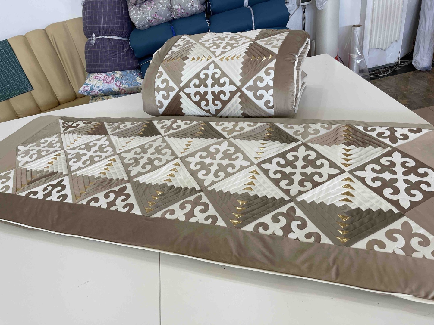 Samruk körpe корпе 230x80 см, вата, капучино