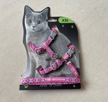 Happy Pet шлейка с поводком для прогулки универсальный розовый