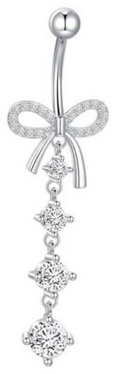 Банан CREO jewelry хирургическая сталь, цирконий, 1.6*10мм.