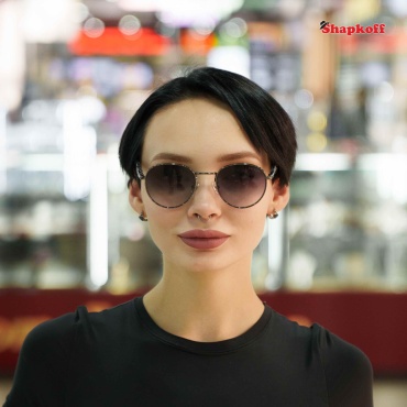 Shapkoff солнцезащитные очки круглые однотонные