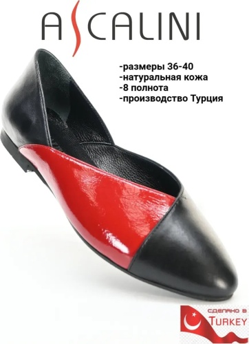 Балетки ASCALINI черный