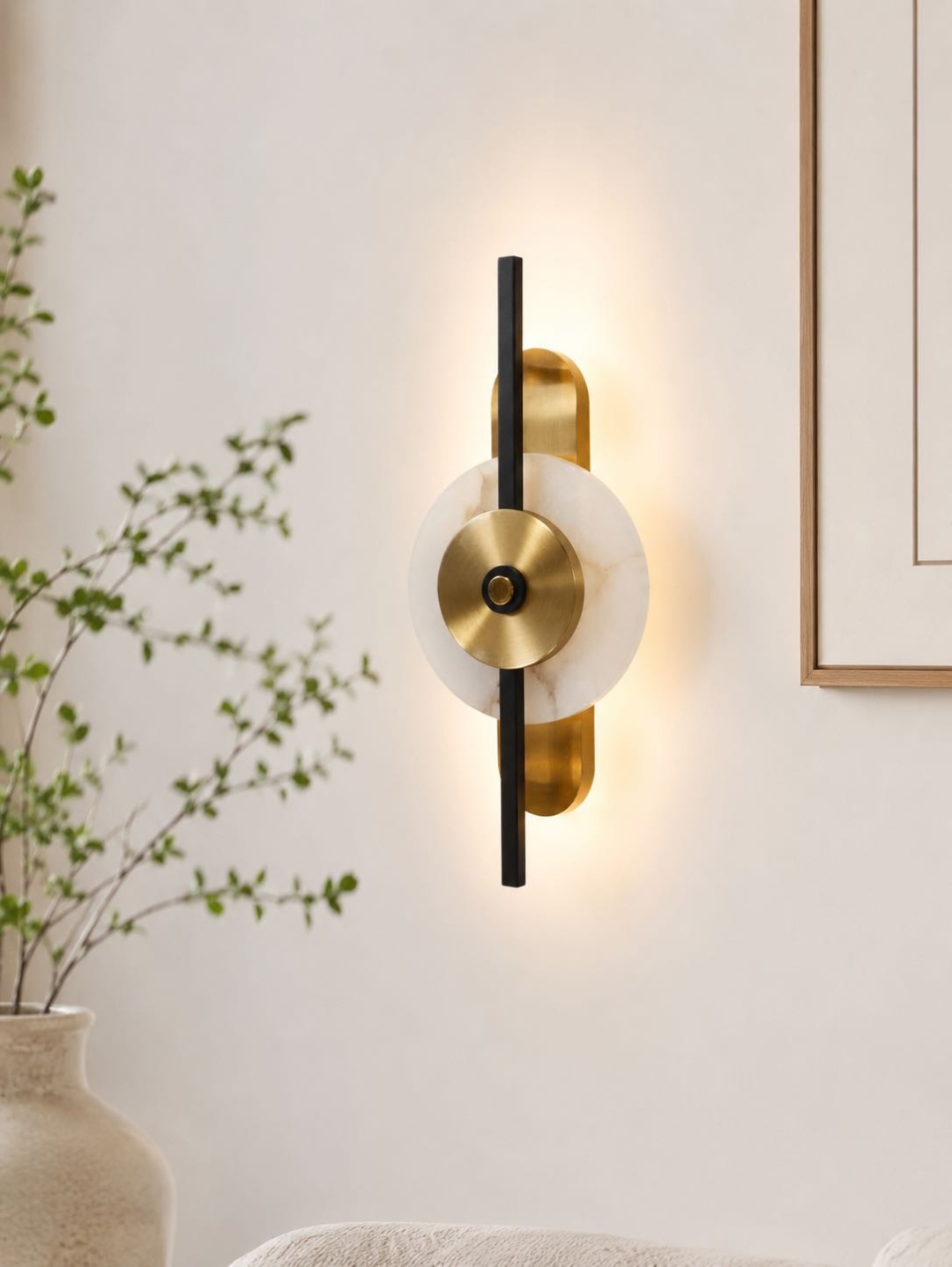 Бра настенный Dara led LED, черный, латунь