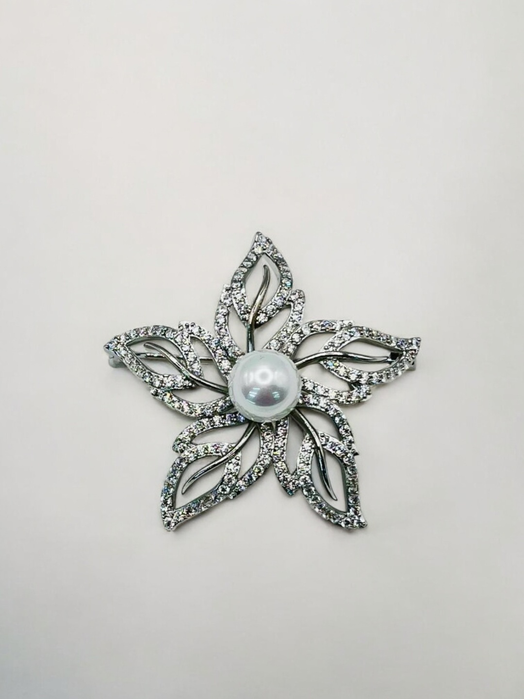 Брошь Hatira медицинское золото, кристаллы Swarovski