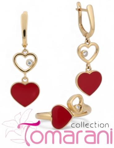 Tomarani collection TC_RedChprd_19размер_1 вес 5.65 г золото, фианит
