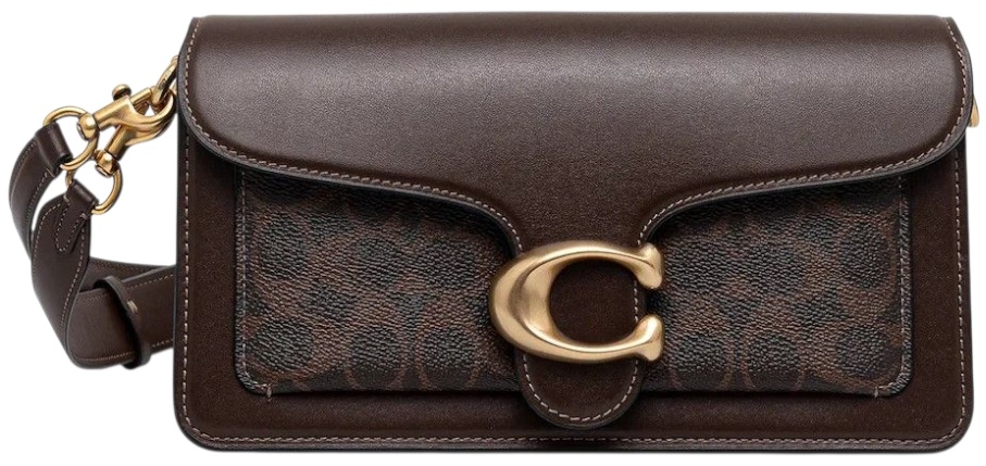 Сумка кросс-боди Coach натуральная кожа коричневый