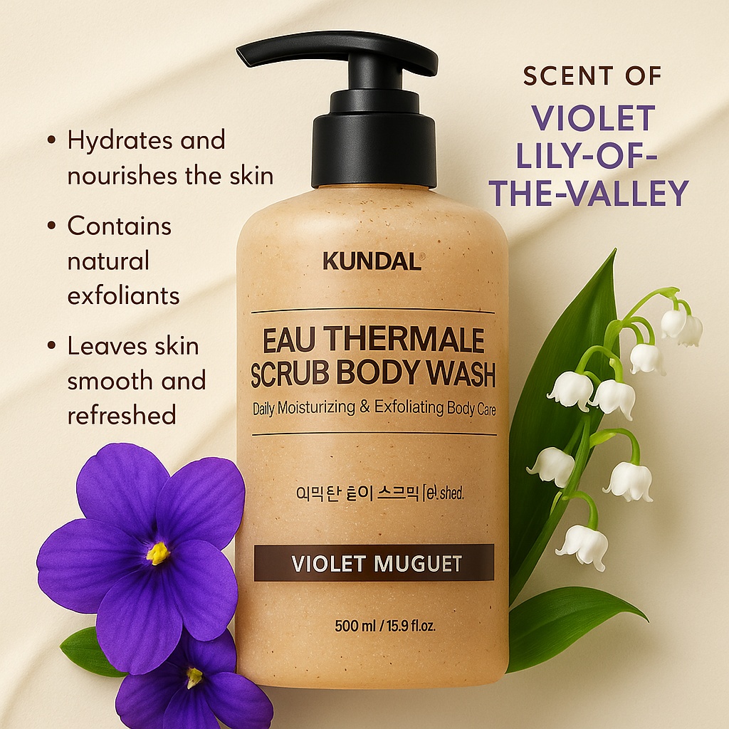 Kundal скраб eau thermale scrub body wash для тела 500 мл