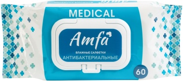 Влажные салфетки AMFA Влажные салфетки антибактериальные 60 шт