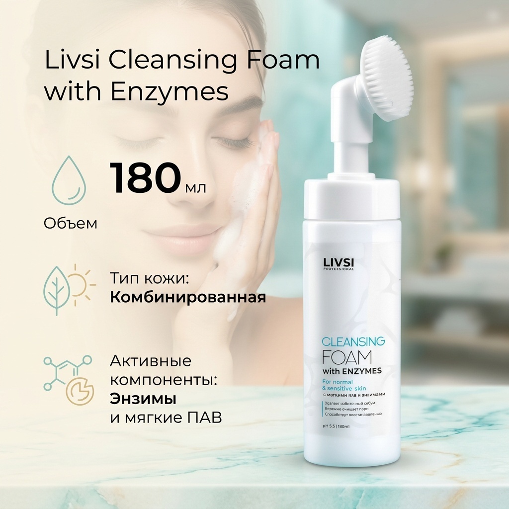 Livsi cleansing Foam with Enzymes пенка 180 г