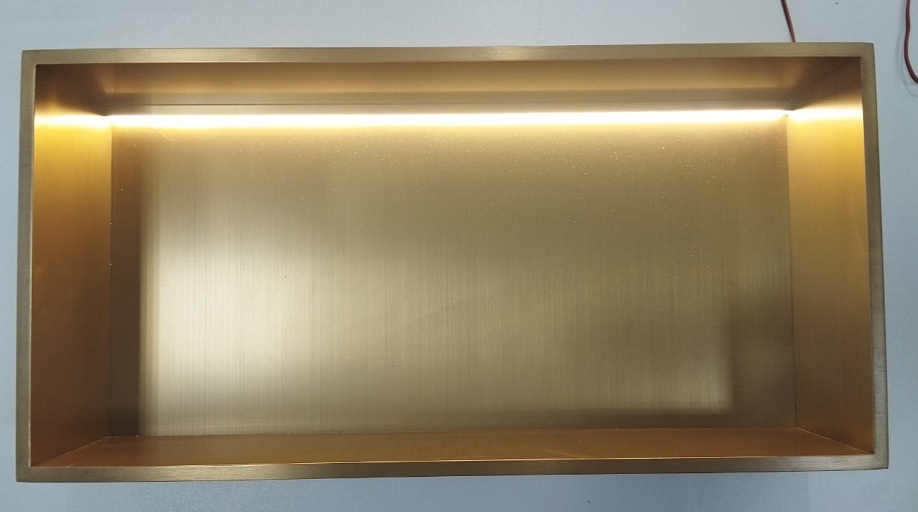 Полка B1021K Matt Gold 1 шт, нержавеющая сталь