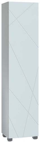 Шкаф-пенал напольный KABINKA.KZ Geometry 450, 45x31.6x189.8 см, белый