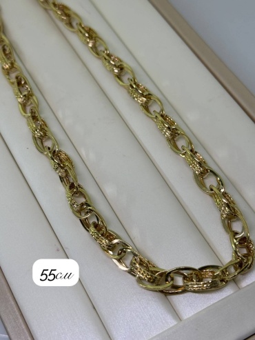 Колье BAQ BRAND 65888521 длина 55 см вес 12.77 г золото, без вставок