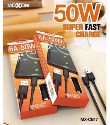 Кабель Moxom USB TypeC (M), 1 м, черный