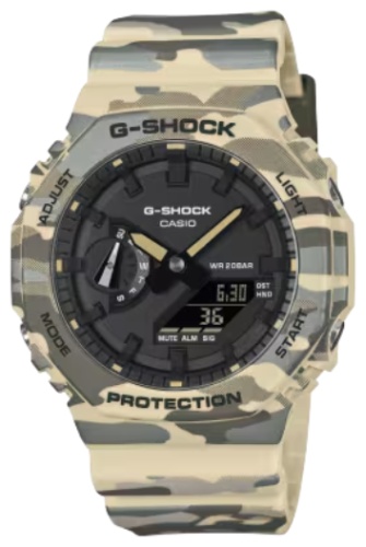 Кварцевые CASIO GA-2100CM-5AER полимер