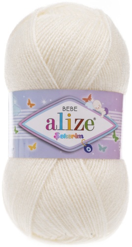 Моток Alize Sekerim Bebe 62 молочный 320 м 100 г