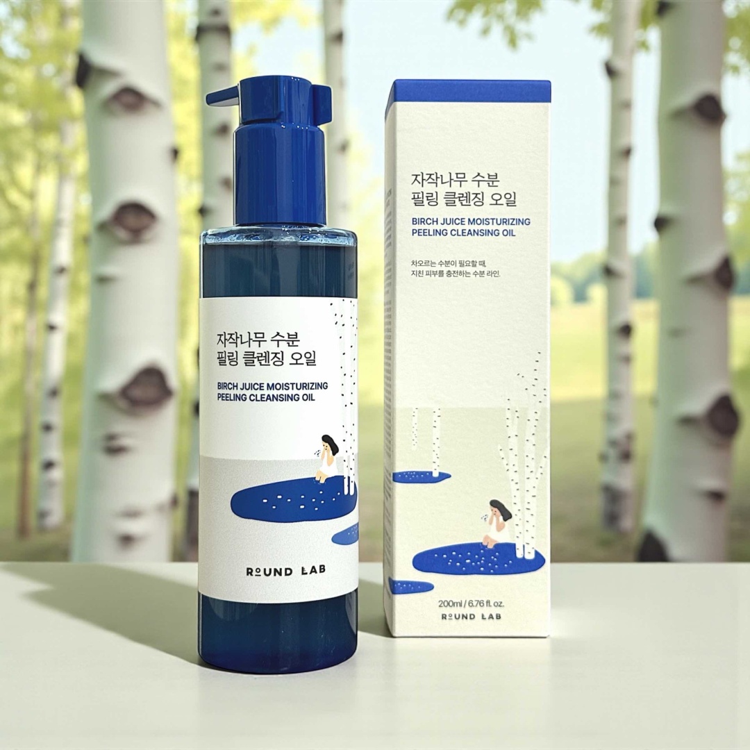 Round Lab Birch Juice Moisturizing Peeling Cleansing Oil гидрофильное масло 200 мл, фото 4